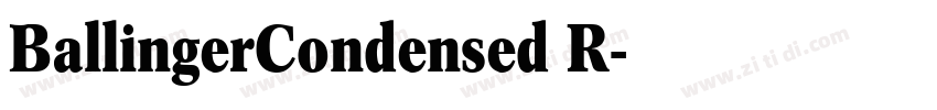 BallingerCondensed R字体转换